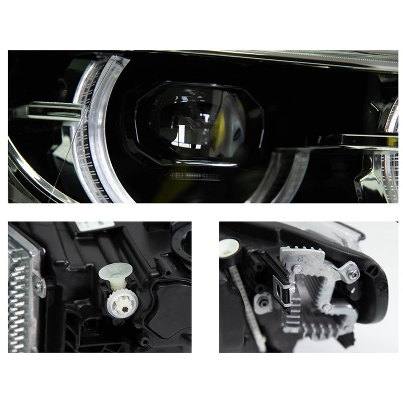 Kalimi nga Xenon në LED me lente lazer për BMW F30 (3 Series)-5