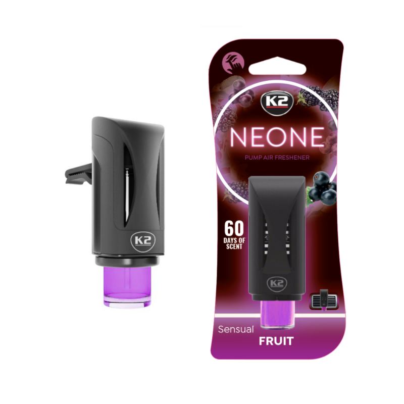 K2 Aromatizues për veturë për ventilim – NEONE SENSUAL FRUIT (me pompë)