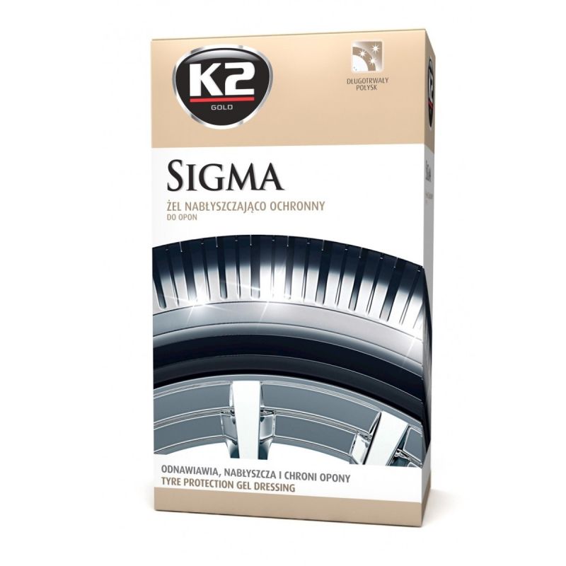 K2 SIGMA është produkt për kujdesin e gomave të veturës (tyre dressing).-1