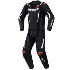 Kostum dy-pjesësh GP FORCE V2 2PC ALPINESTARS, ngjyrë e zezë / fluoreshente / e kuqe / e bardhë, madhësia 52-1