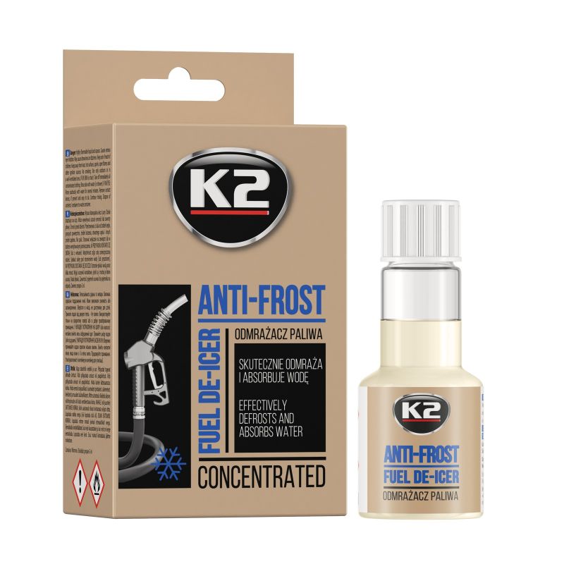 K2 Shkrirës për karburant – ANTI-FROST 50ml