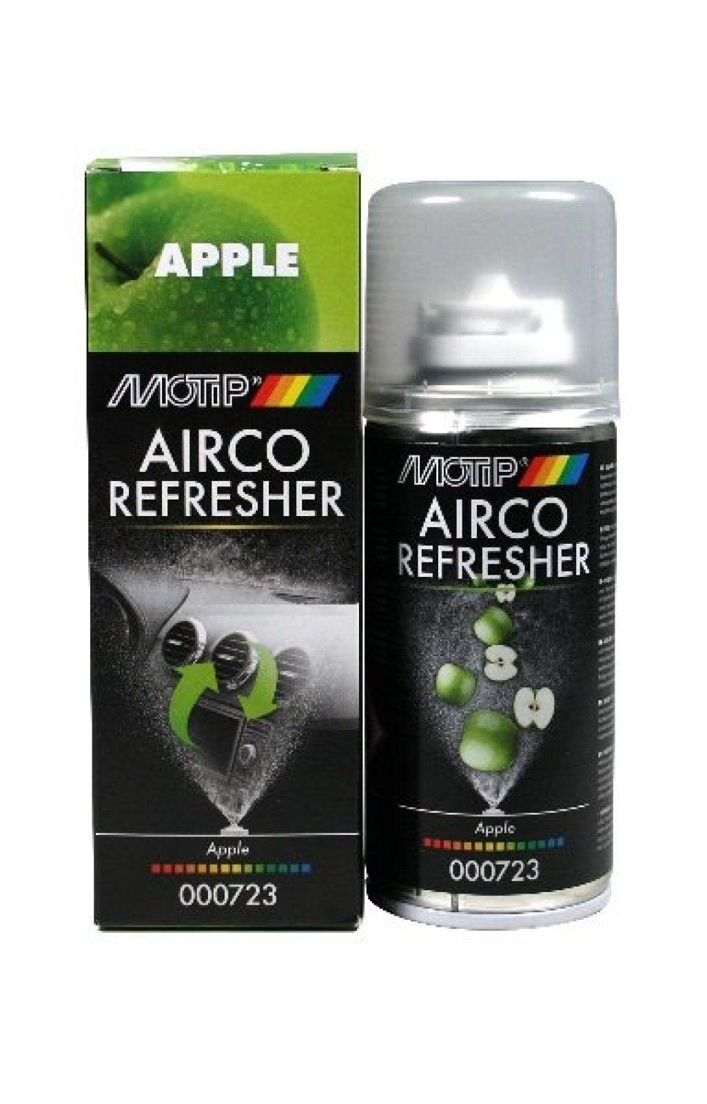 MOTIP Airco Refresher Apple 000723 – Freskues për Klimën e Veturës me Aromë Molle