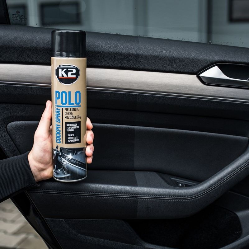 K2 POLO COCKPIT VANILLA 600ml – sprej për mirëmbajtjen dhe pastrimin e enterierit të veturës (konsolës dhe plastikave)