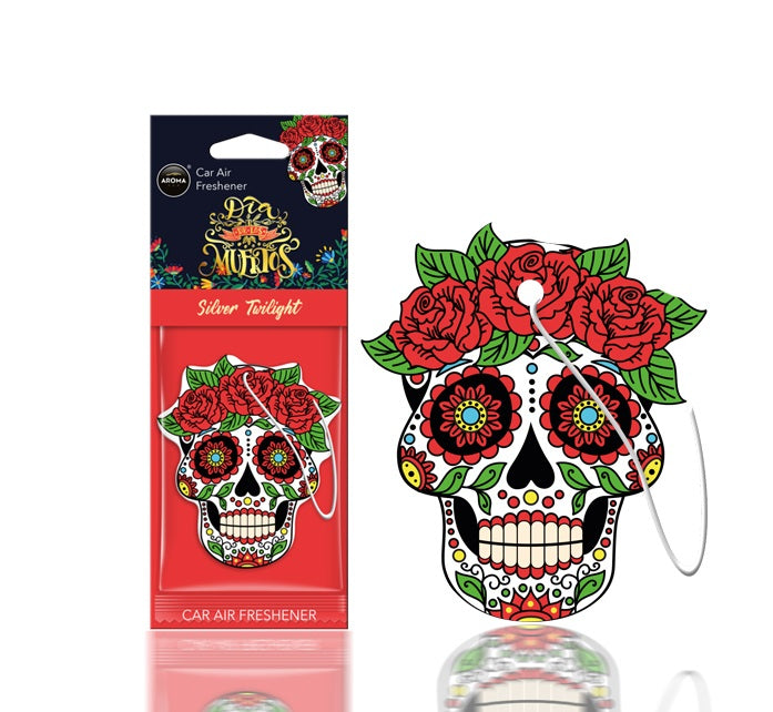 Car air freshener AROMA DIA DE LOS MUERTOS Silver Tatoo-1