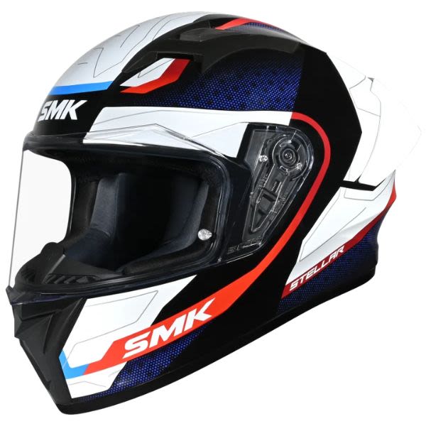 Kaskë integrale SMK STELLAR SPORT FLIGHT, ngjyrë blu / e kuqe / e bardhë, madhësia L, unisex