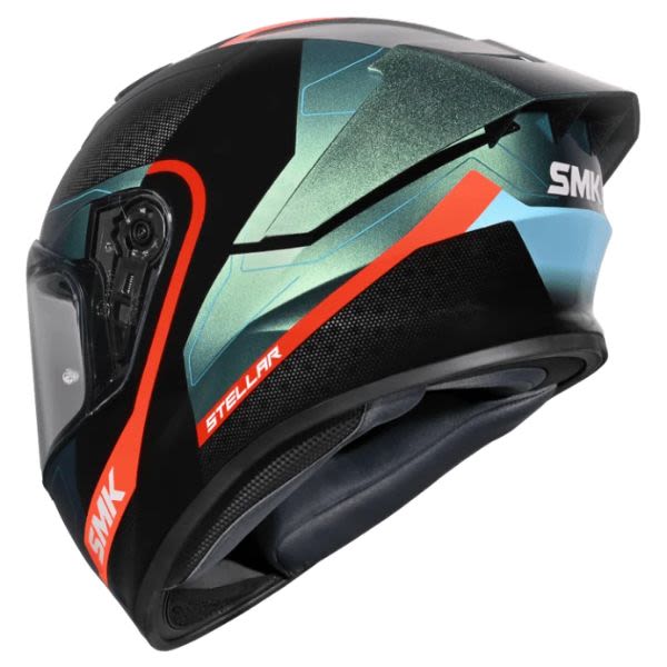 Kaskë integrale SMK STELLAR SPORT FLIGHT, ngjyrë e zezë / blu / portokalli, madhësia L, unisex