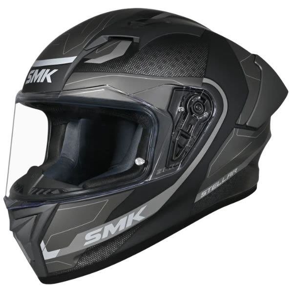 Kaskë integrale SMK STELLAR SPORT FLIGHT, ngjyrë e zezë / gri, madhësia XS, unisex-1