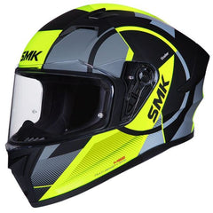 Kaskë integrale SMK STELLAR FARO, ngjyrë gri / e verdhë, madhësia S, unisex-1