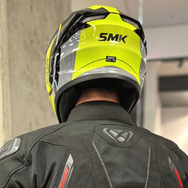 Kaskë integrale SMK STELLAR FARO, ngjyrë gri / e verdhë, madhësia S, unisex