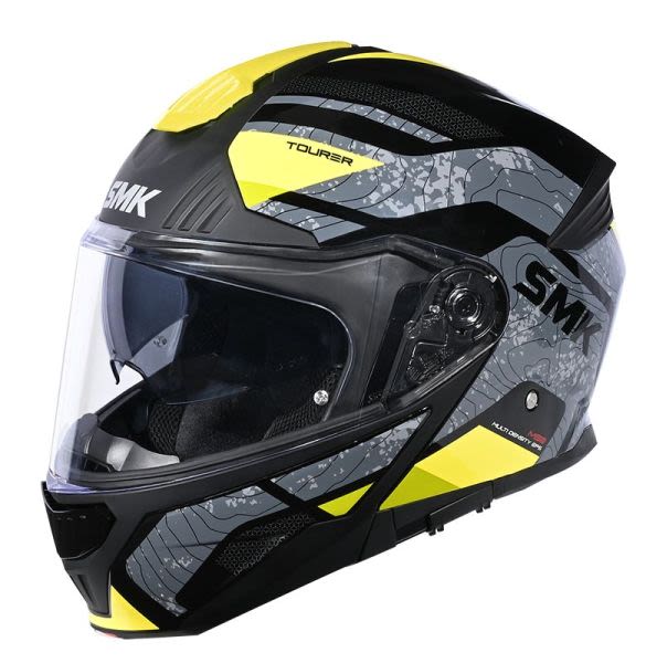 Helmet Flip-up helmet SMK GULLWING NAVIGATOR colour black/grey/yellow, size 2XL unisex-1