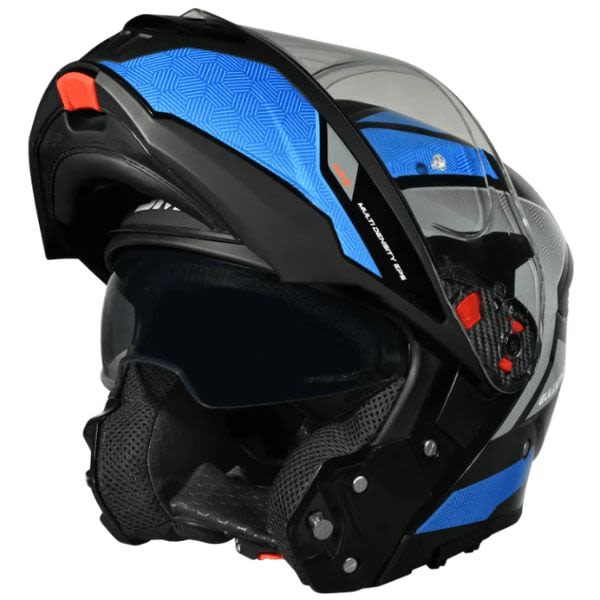 Helmet Flip-up helmet SMK GULLWING Sonic colour blue/grey, size M unisex-2