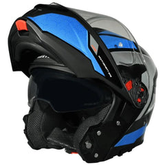 Helmet Flip-up helmet SMK GULLWING Sonic colour blue/grey, size M unisex-2