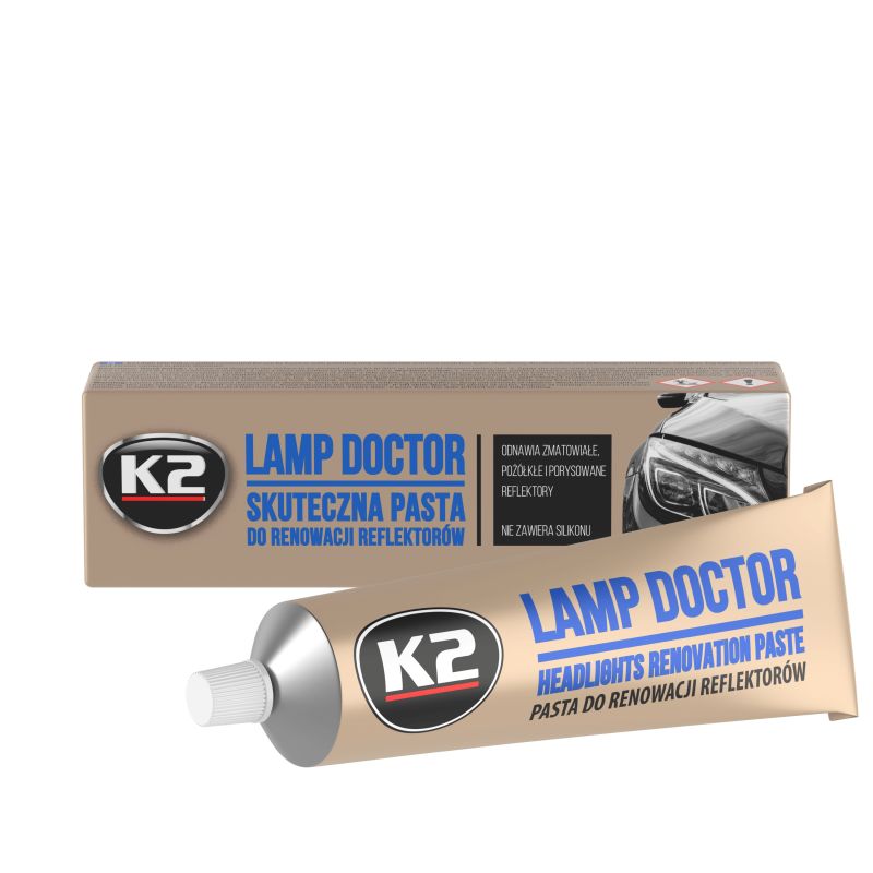K2 Pastë për restaurimin dhe lustrimin e fenerëve – LAMP DOCTOR 60g