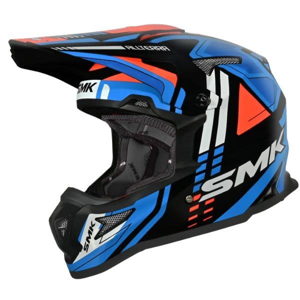 Kaskë off-road SMK ALLTERRA X-SPRINT, ngjyrë blu / portokalli / e bardhë, madhësia XS, unisex
