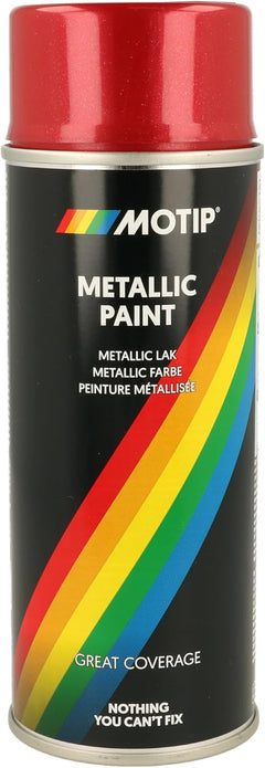 MOTIP Metallic Paint Red 0.4L 004045 – Sprej Metalik i Kuq për Finish Sportiv-1